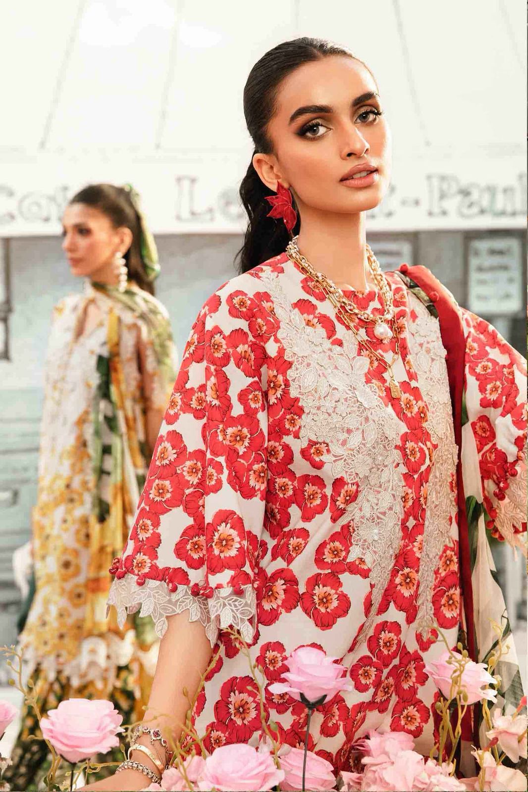 Lawn 3Piece Digital Printed Unstitched Dress - Kapra Collection