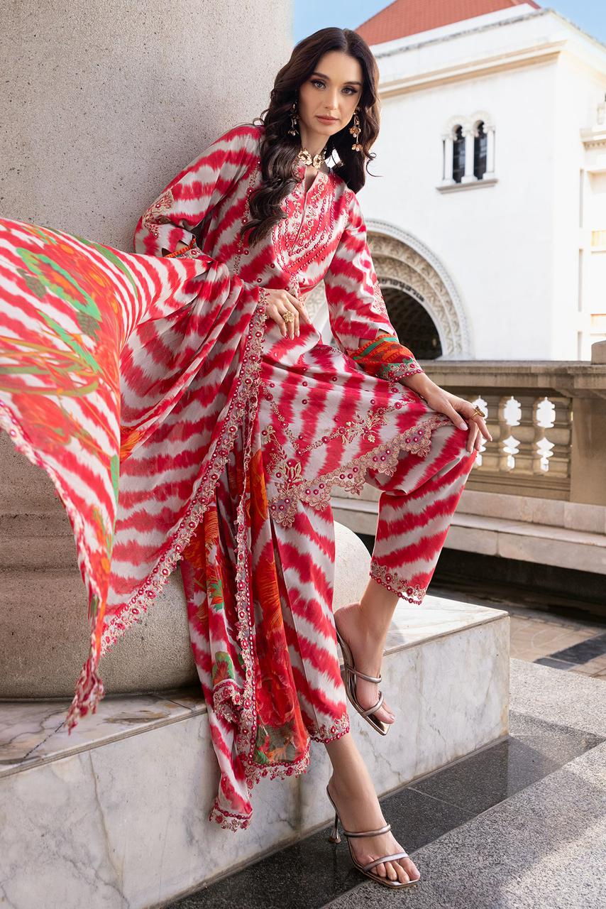 Charizma Embroidered lawn 3piece unstitched dress