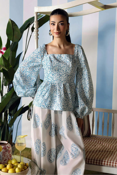 Hiba – Maria.B Inspired Ivory Lawn Suit