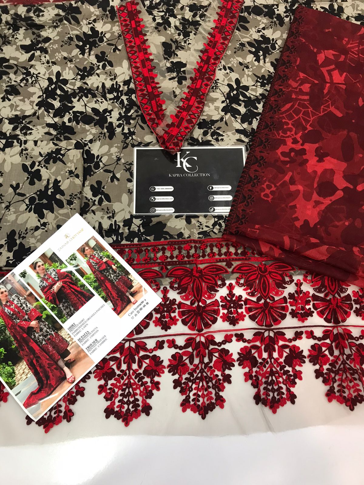 Zainab chottani printed lawn unstitched - Kapra Collection