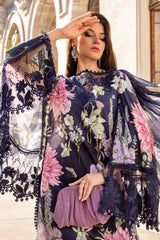 Lawn m print summer collection 3 piece unstitched digital printed suit - Kapra Collection