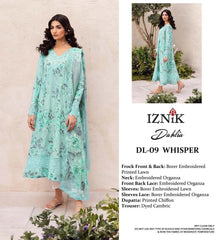 Iznik 3 Piece Unstitched Lawn Dres