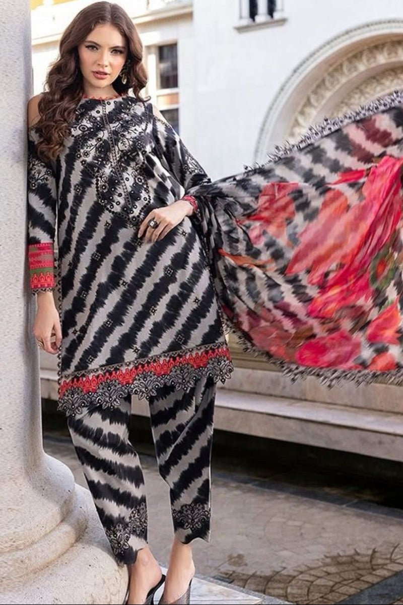 Zebra Lawn unstitched - Kapra Collection