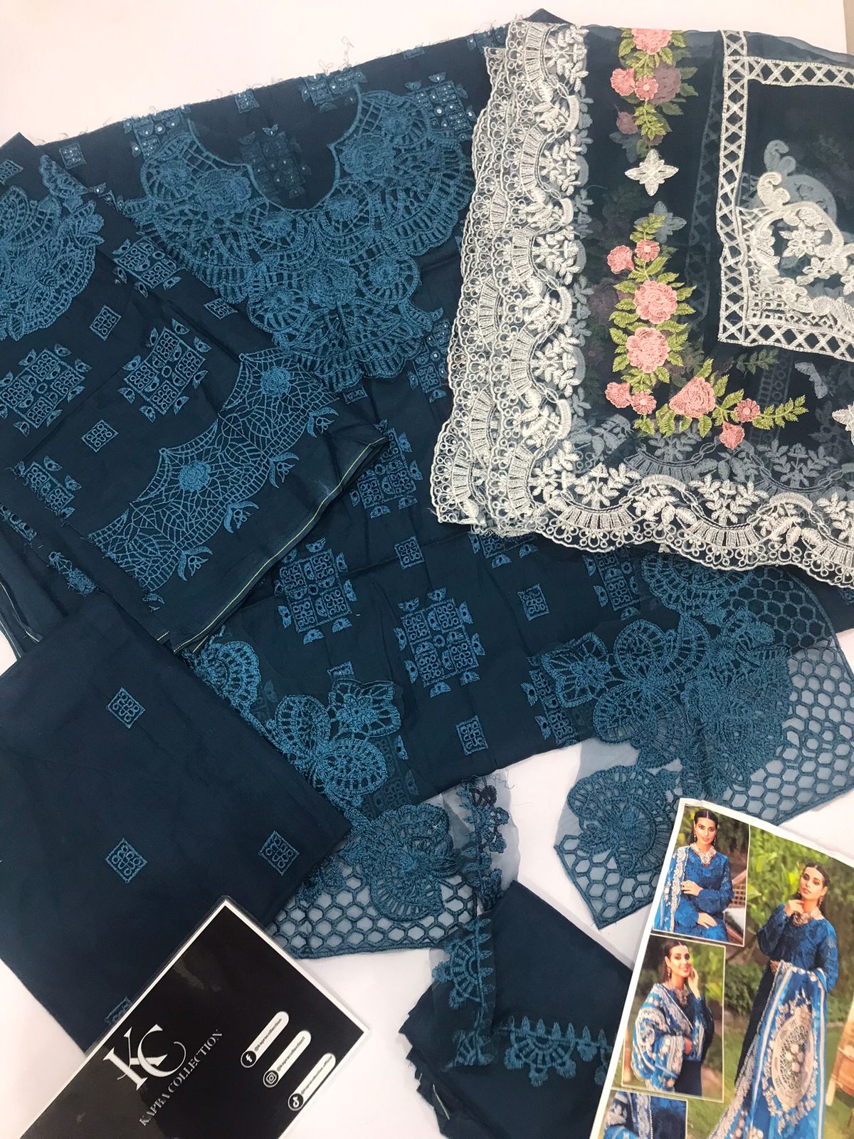 Lawn chikankari Embroidered (UNSTITCHED) by Kapra Collection - Kapra Collection