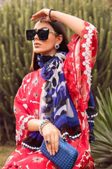 Lawn m print summer collection 3 piece unstitched digital printed suit - Kapra Collection