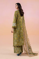Lawn 3 piece unstitched digital printed suit - Kapra Collection