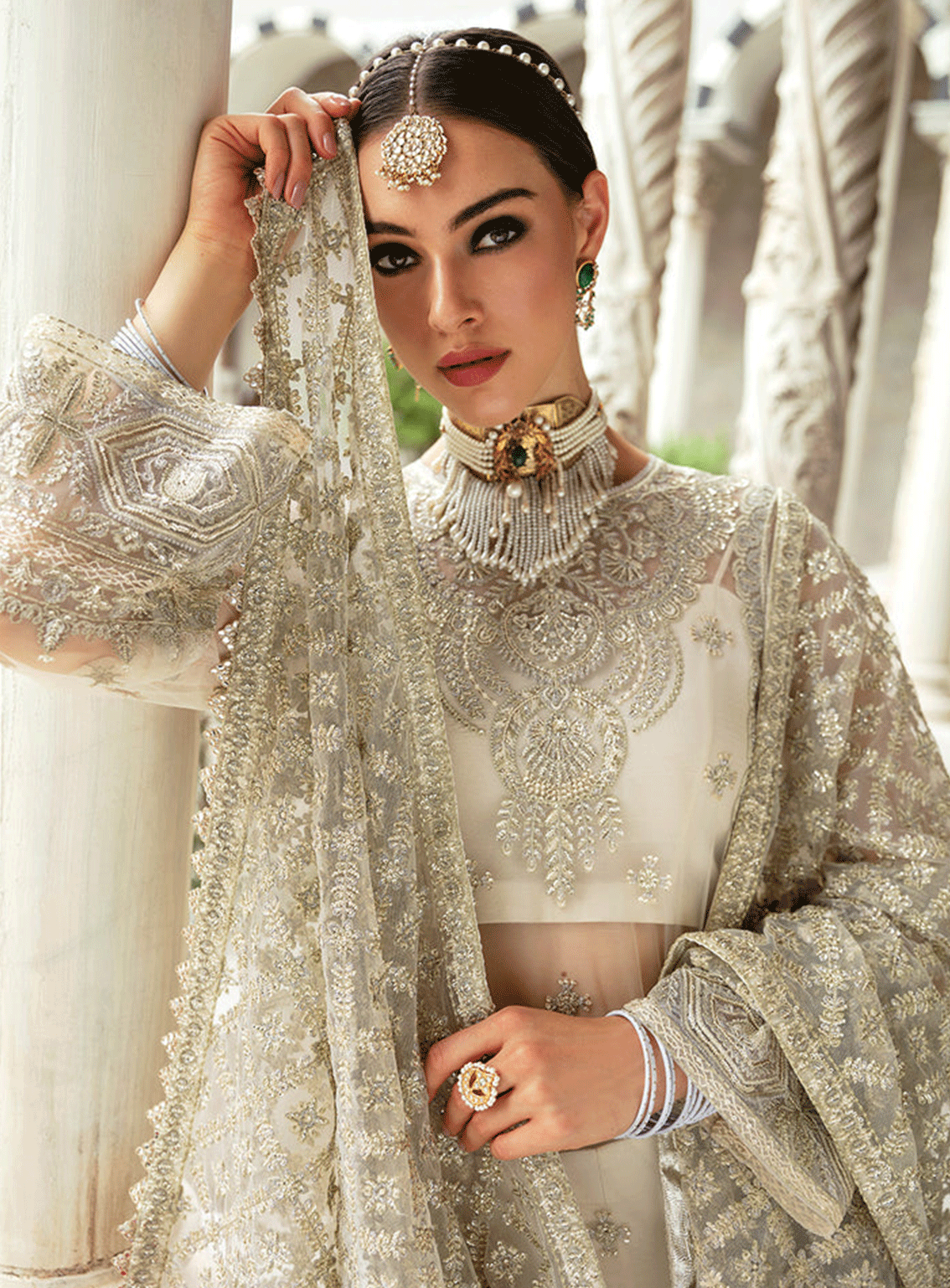 Ayzel By Afrozeh Emb Net Unstitched Dress