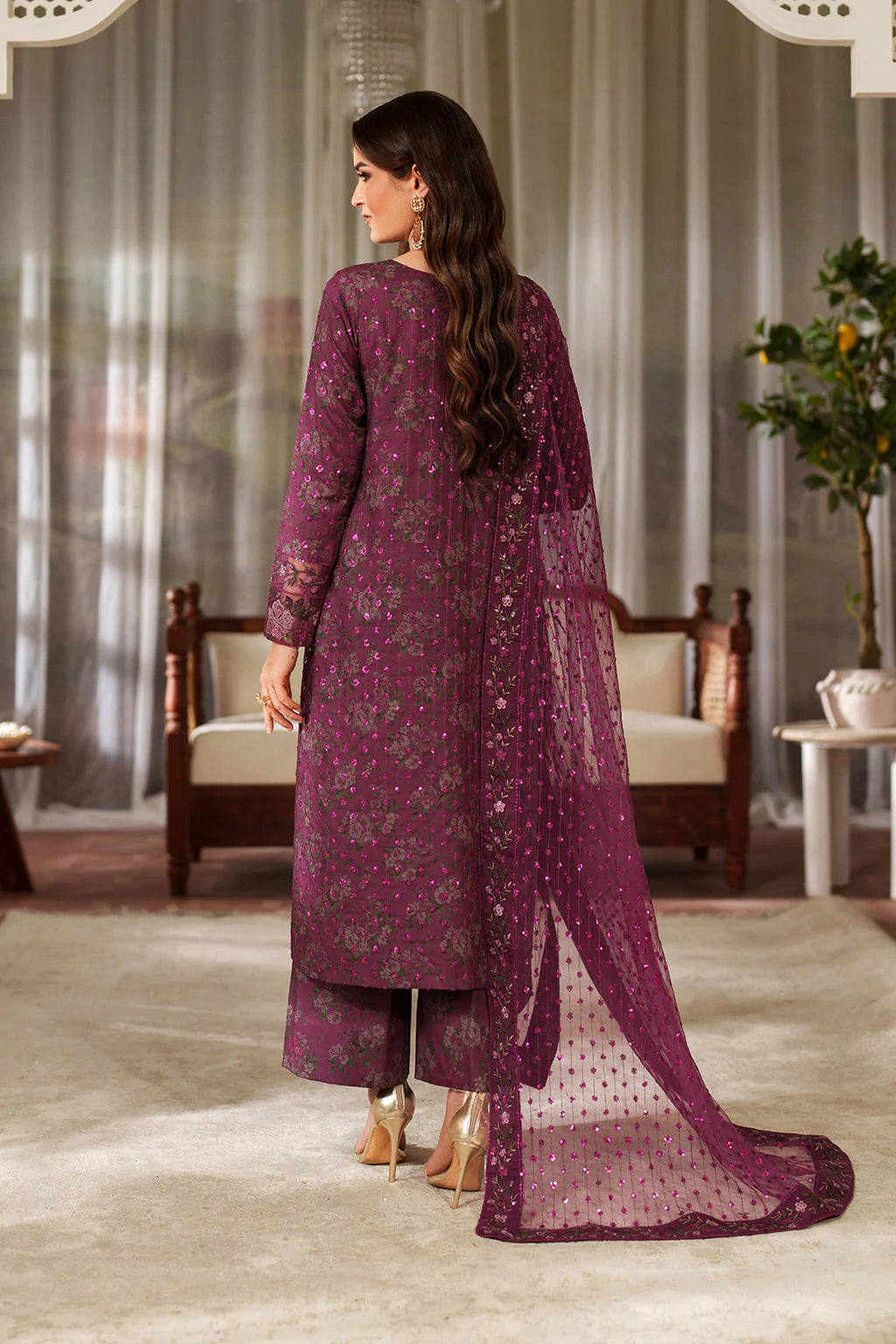03-Piece Printed Lawn Suit - Unstitched - Kapra Collection