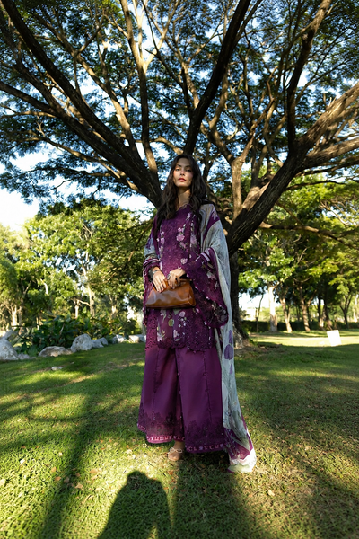 Maheen – Elaaf Inspired Plum Lawn Suit