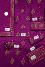 Saira – Zaib Inspired Magenta Raw Silk Suit