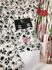 Lawn summer collection 3 piece unstitched digital printed suit - Kapra Collection