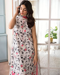Lawn summer collection 3 piece unstitched digital printed suit - Kapra Collection
