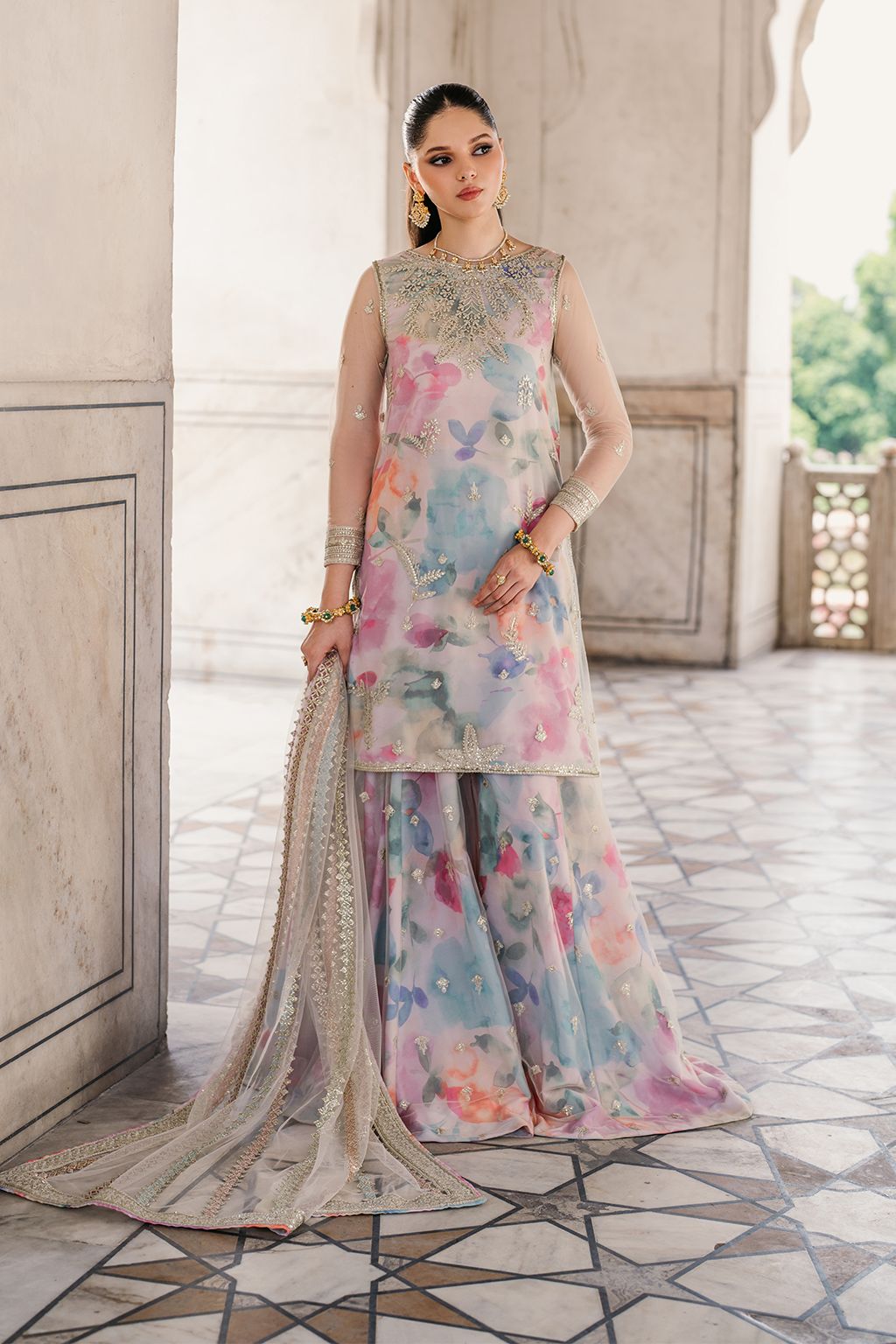 Luxury Lawn 3piece Unstitched Malti Digital Printed Dress