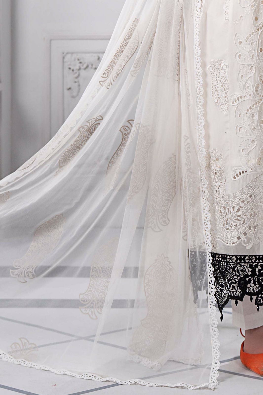 Maria b white chikan replica Dre’s - Kapra Collection