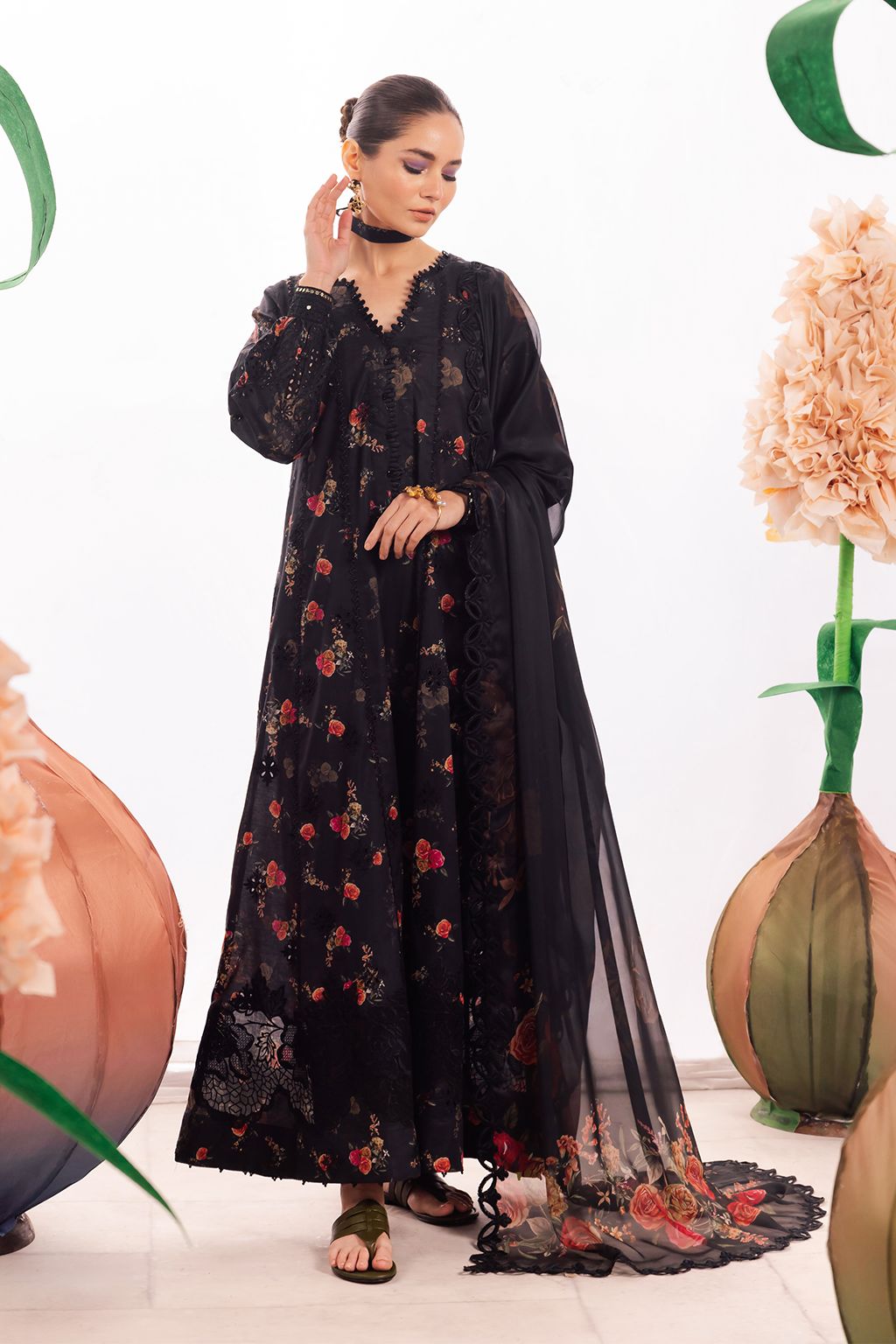 Lawn 3 piece unstitched printed sui - Kapra Collection