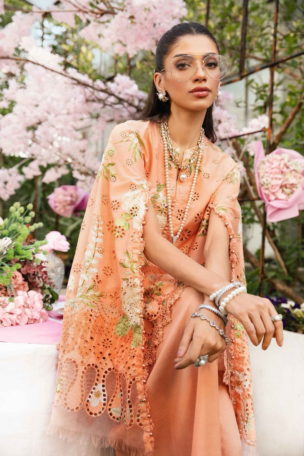 3 Piece Unstitched Lawn Embroidered  Suit