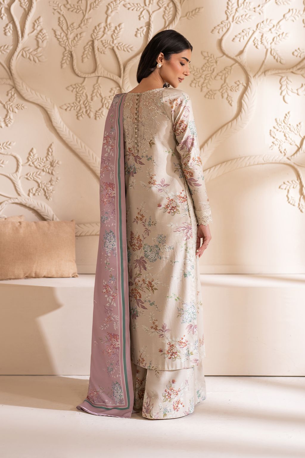 Lawn summer collection 3 piece unstitched digital printed suit - Kapra Collection