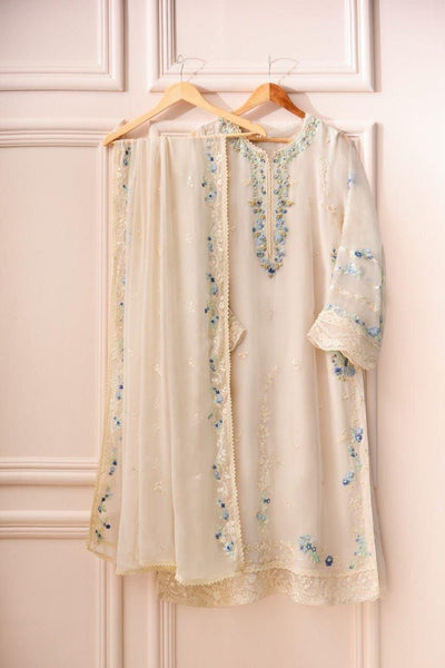 Agha Noor Emb Chiffon Dress