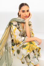 Lawn 3 piece unstitched printed suit - Kapra Collection