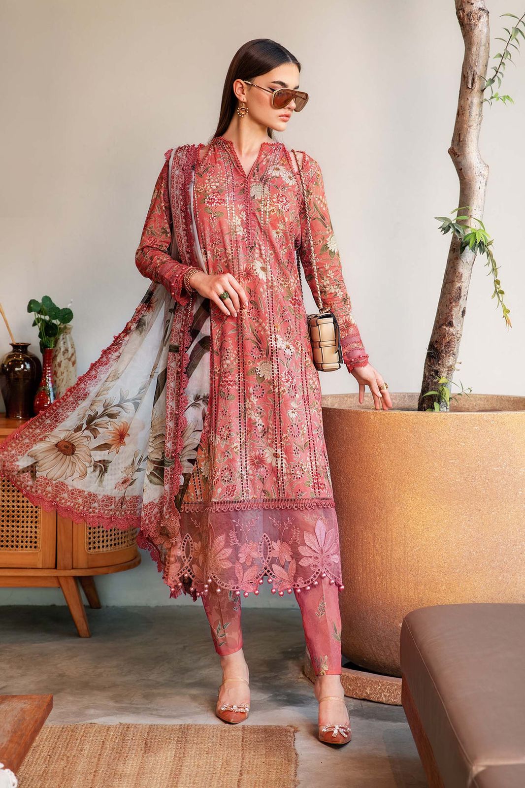 Lawn 3 piece unstitched printed suit - Kapra Collection