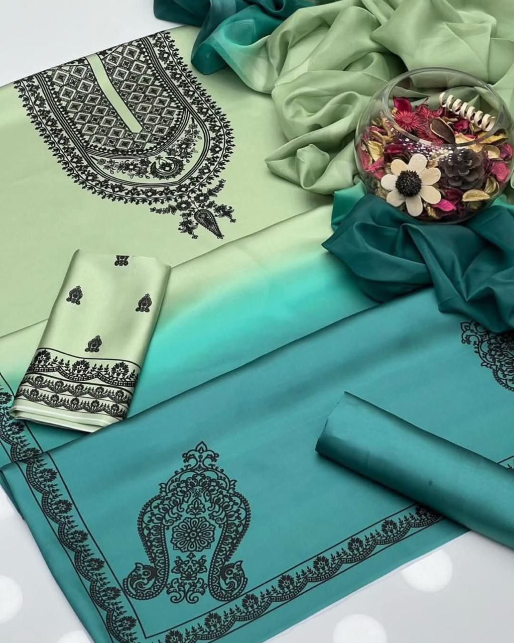 Mint Shamoze Silk 2 Tone