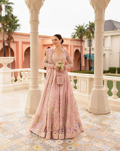 03-Piece Heavy Embroidered Net Maxi | Unstitched