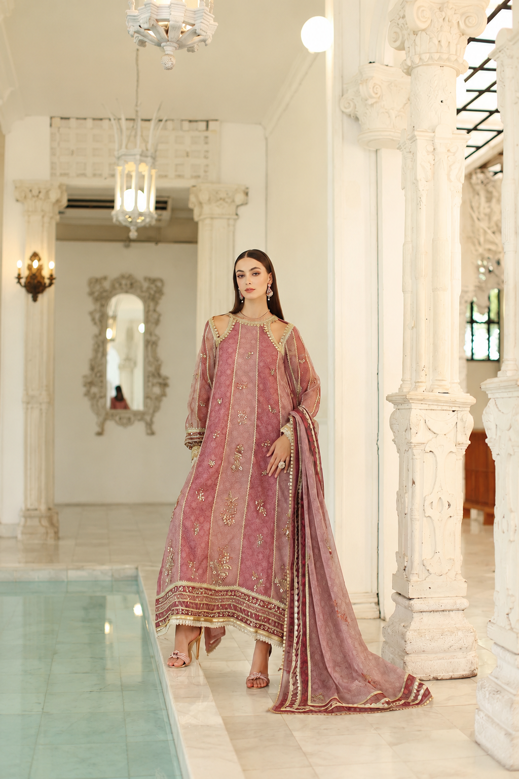 Rida – Noor By Saadia Inspired Khaadi Net Suit