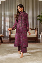 03-Piece Printed Lawn Suit - Unstitched - Kapra Collection