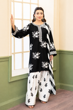 Zohra – Noir Ivory Embroidered Lawn Suit