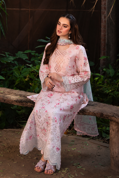 Nafeesa – Blush Chikankari Embroidered Lawn Suit
