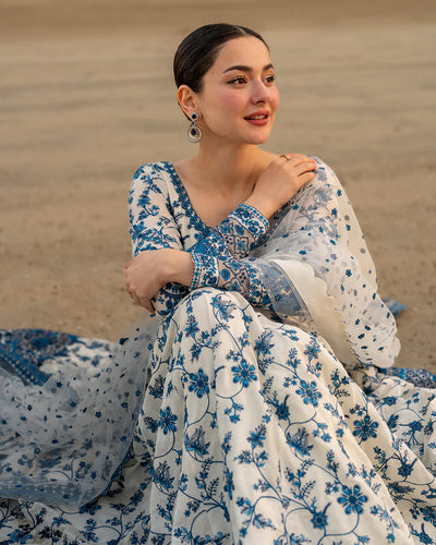 03-Piece Cotton Suit ( Maxi Style ) - Unstitched - Kapra Collection