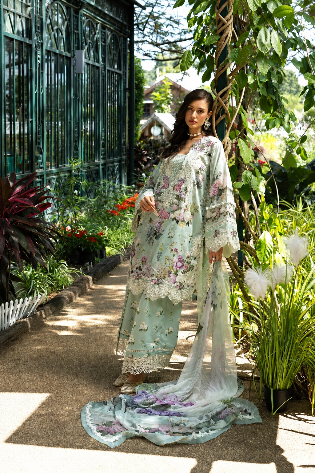Aiza – Elaaf Inspired Mint Lawn Suit
