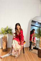 Ethnic – Red Embroidered Silk Suit