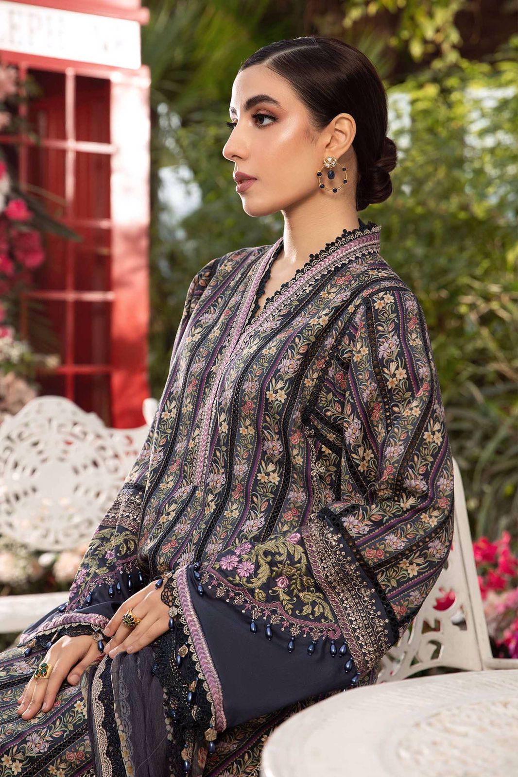Lawn summer collection 3 piece unstitched digital printed suit - Kapra Collection