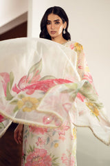 Luxury 3 piece unstitched lawn digital printed suit - Kapra Collection