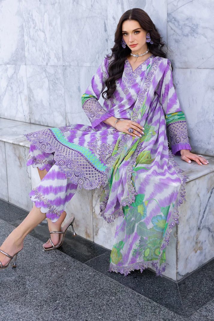 Charizma Purple Digital Printed Lawn Collection