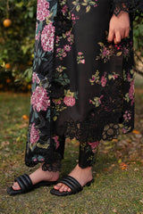 Iznik black all-over floral print dress