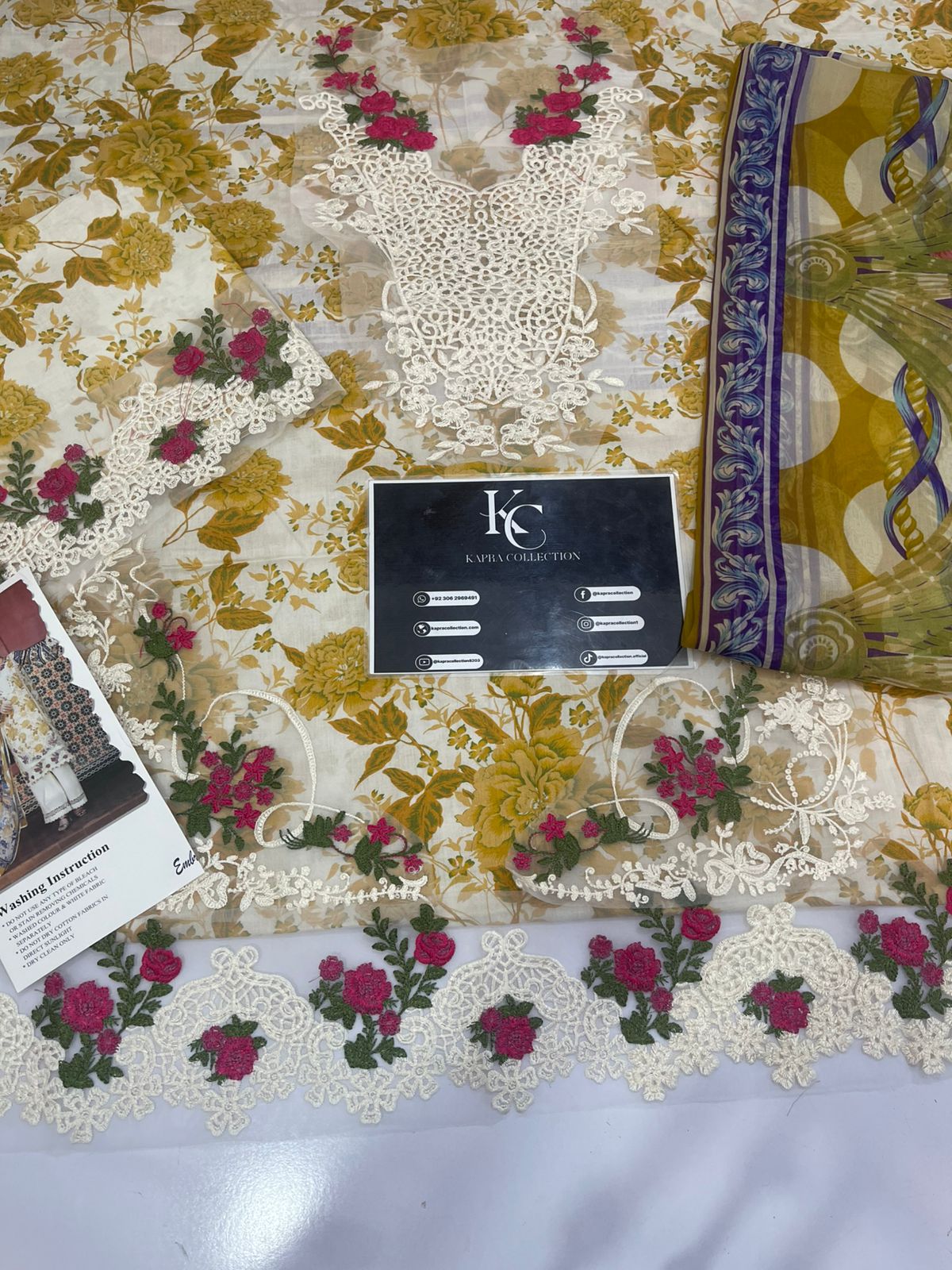 Printed Lawn - Elaf premium signature Embroidered Dre’s
