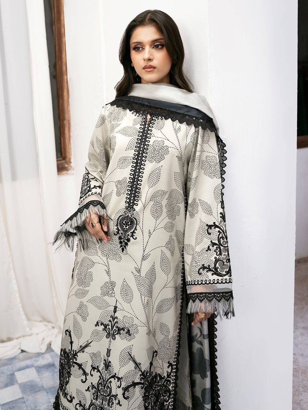 Lawn 3 piece unstitched digital printed suit - Kapra Collection