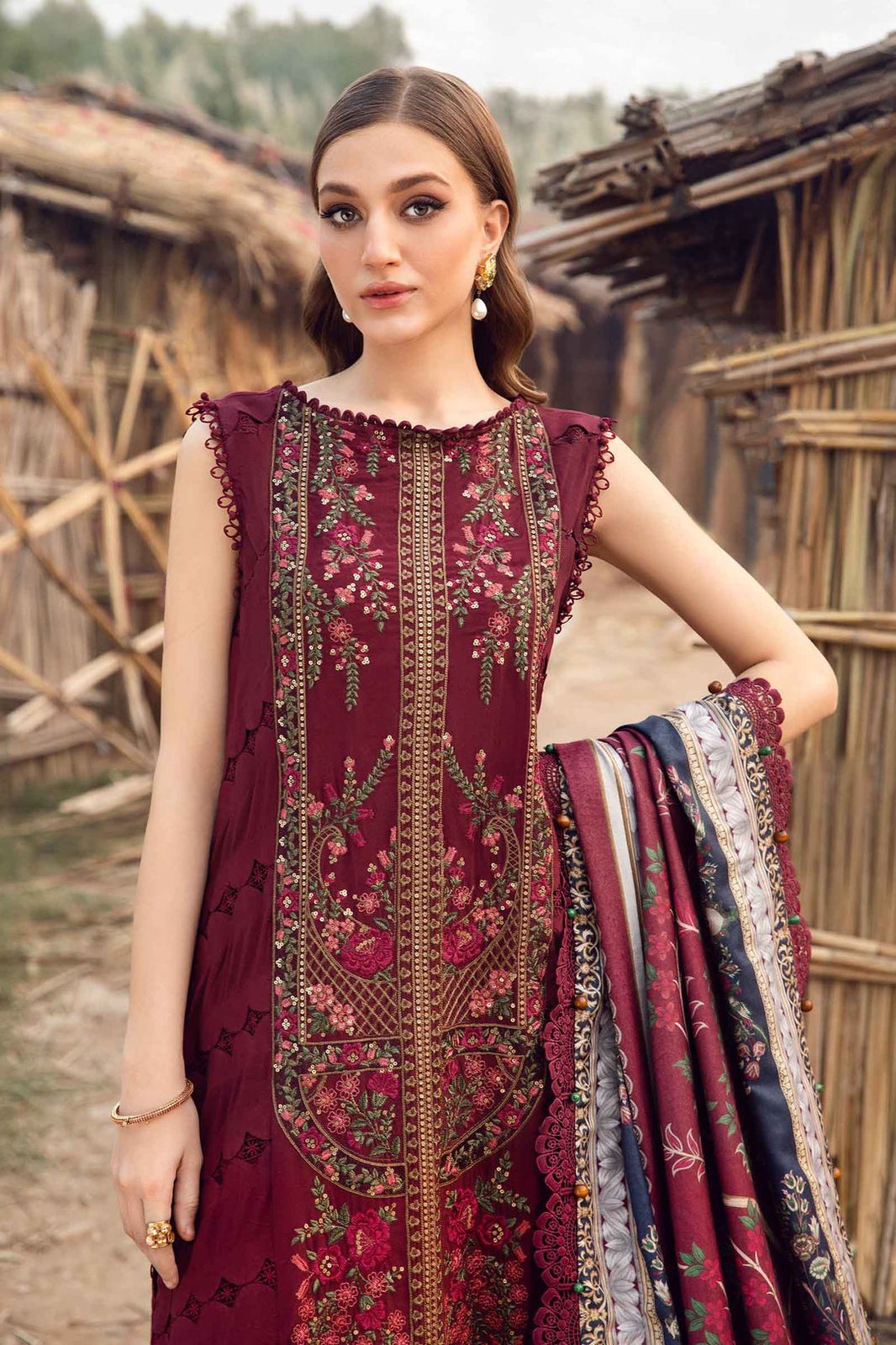 Luxury embroidered Chikankari lawn collection unstitche - Kapra Collection