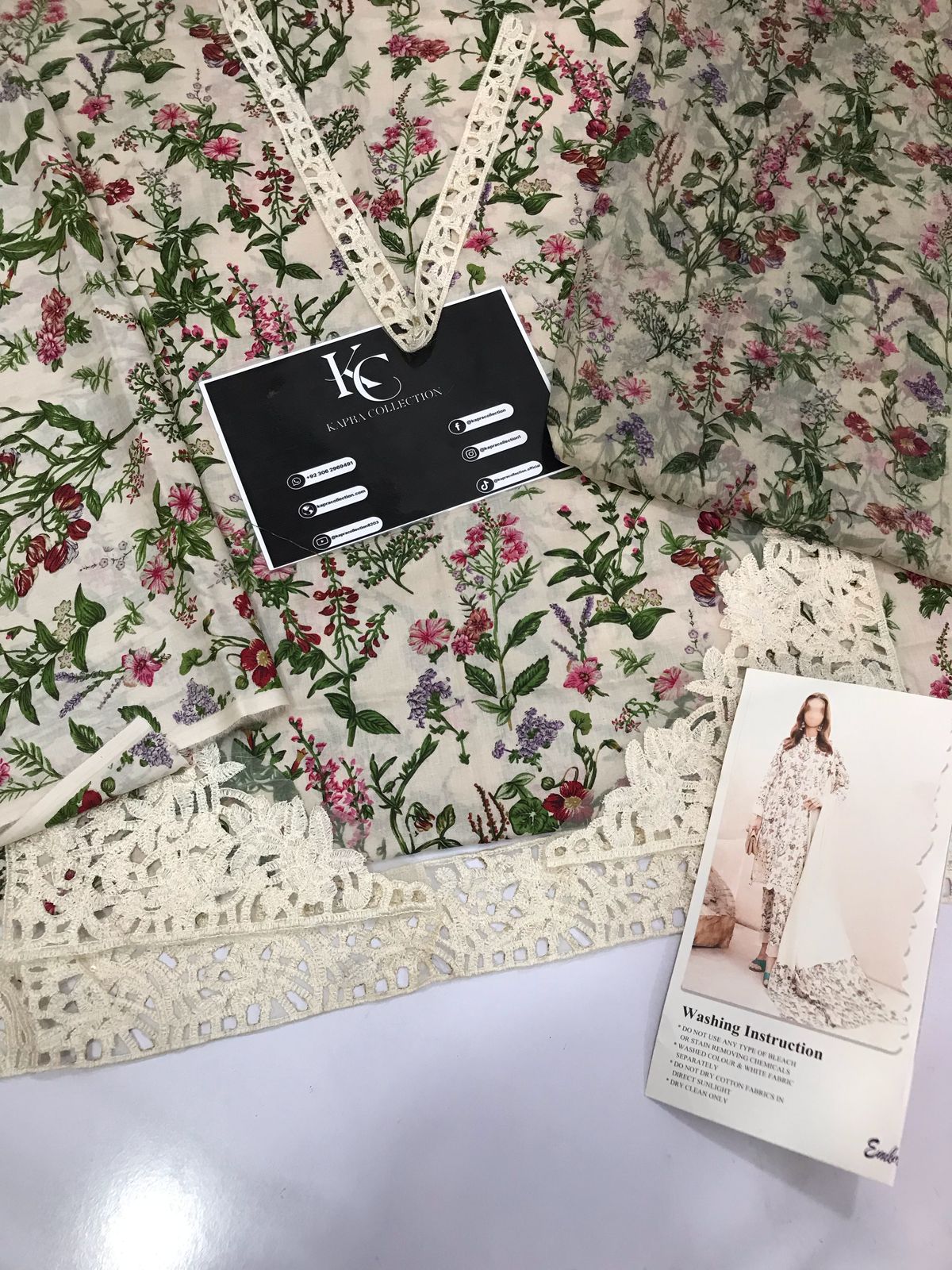 Luxury printed summer collection replica unstitched - Kapra Collection