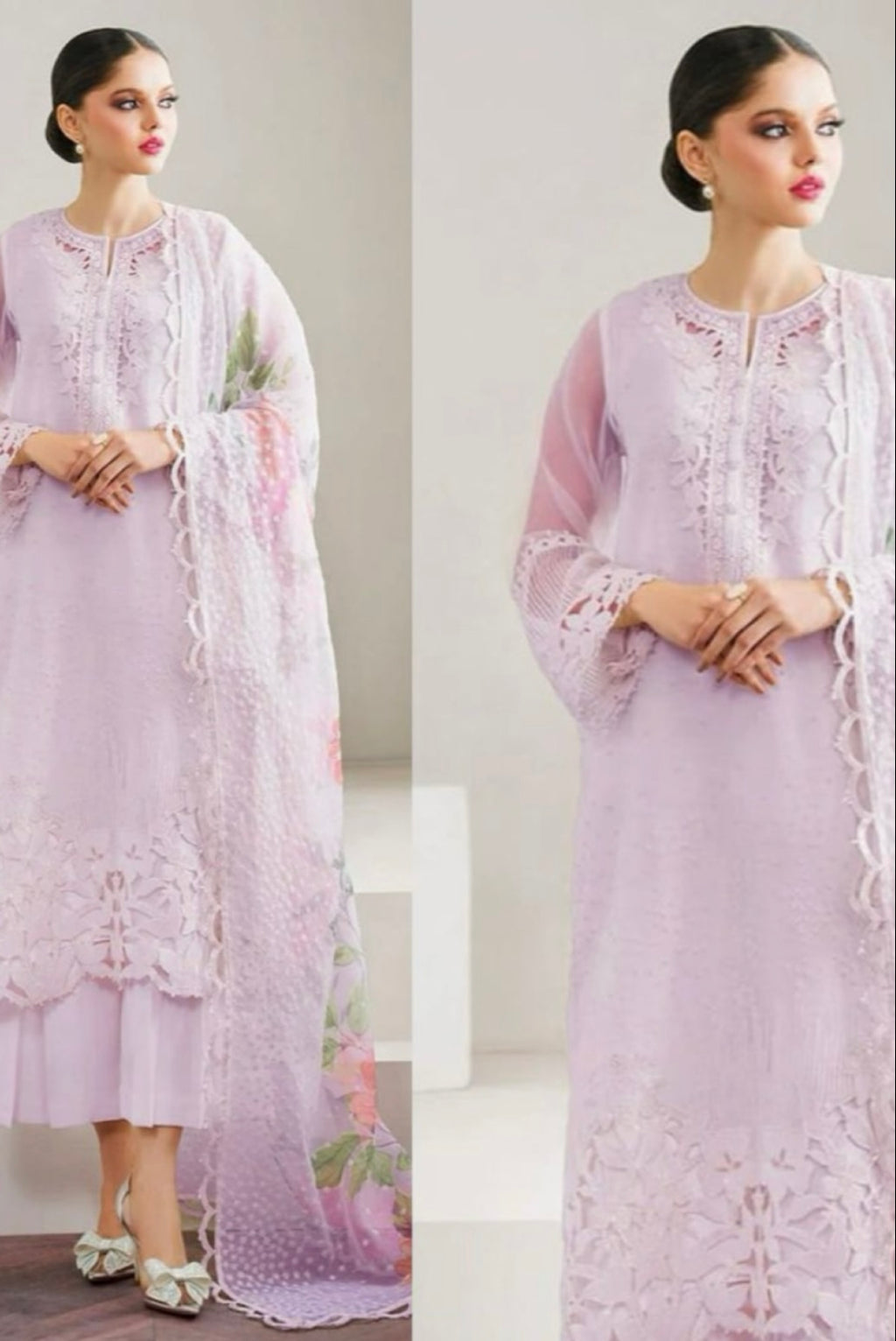 Baroque Luxury Organza Unstitched Dress