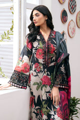 3 piece unstitched lawn digital printed suit - Kapra Collection