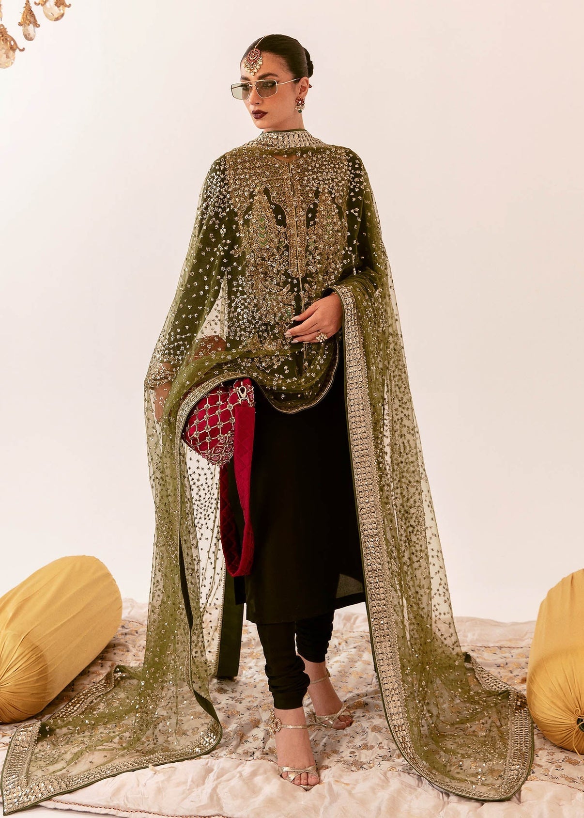 Hussain Rehar Raw Silk 3Piece Dress