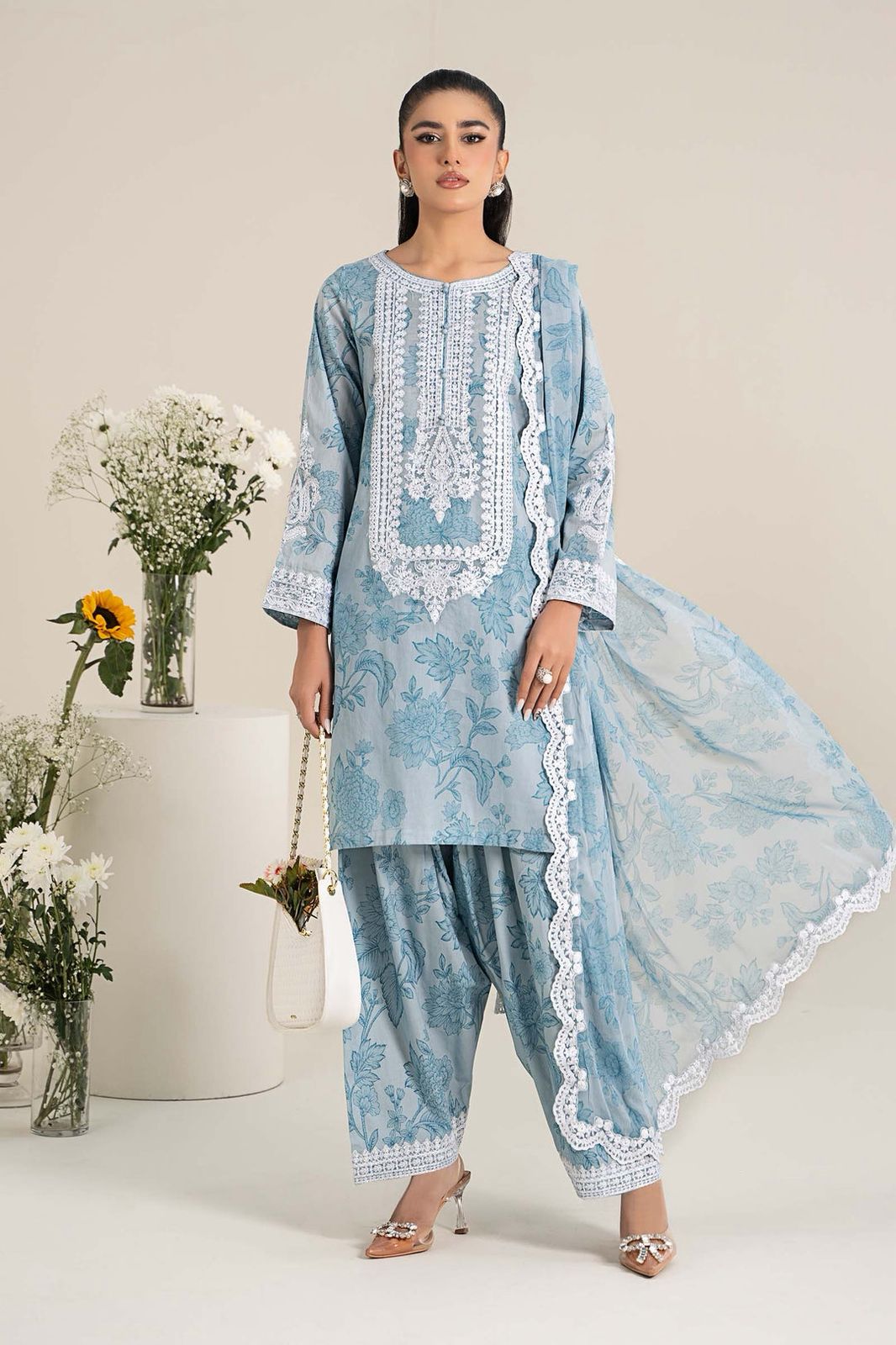 3 Piece Unstitched Lawn Dres