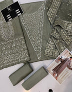 Lucent Raw Silk Grey - Kapra Collection