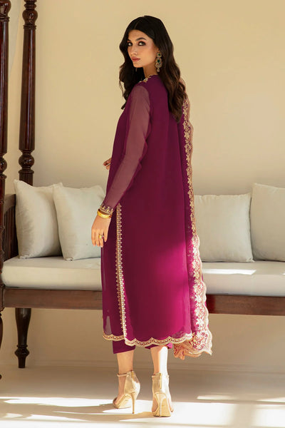 Baroque Inspired Rameen – Embroidered Chiffon 3 Piece Suit | Unstitched