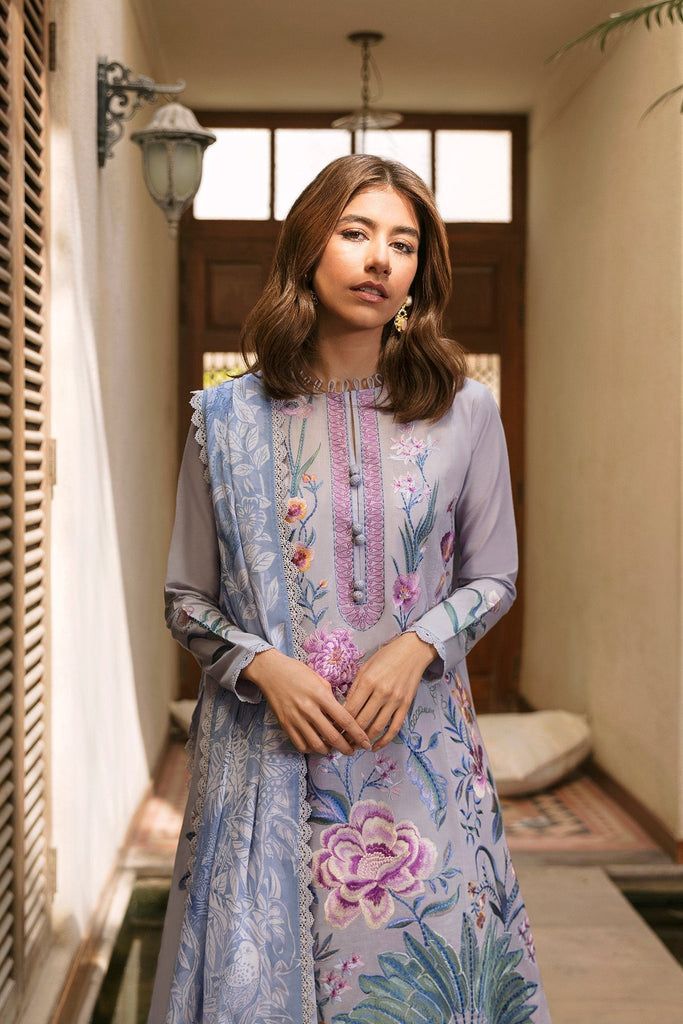Luxury embroidered grey lawn collection unstitche - Kapra Collection