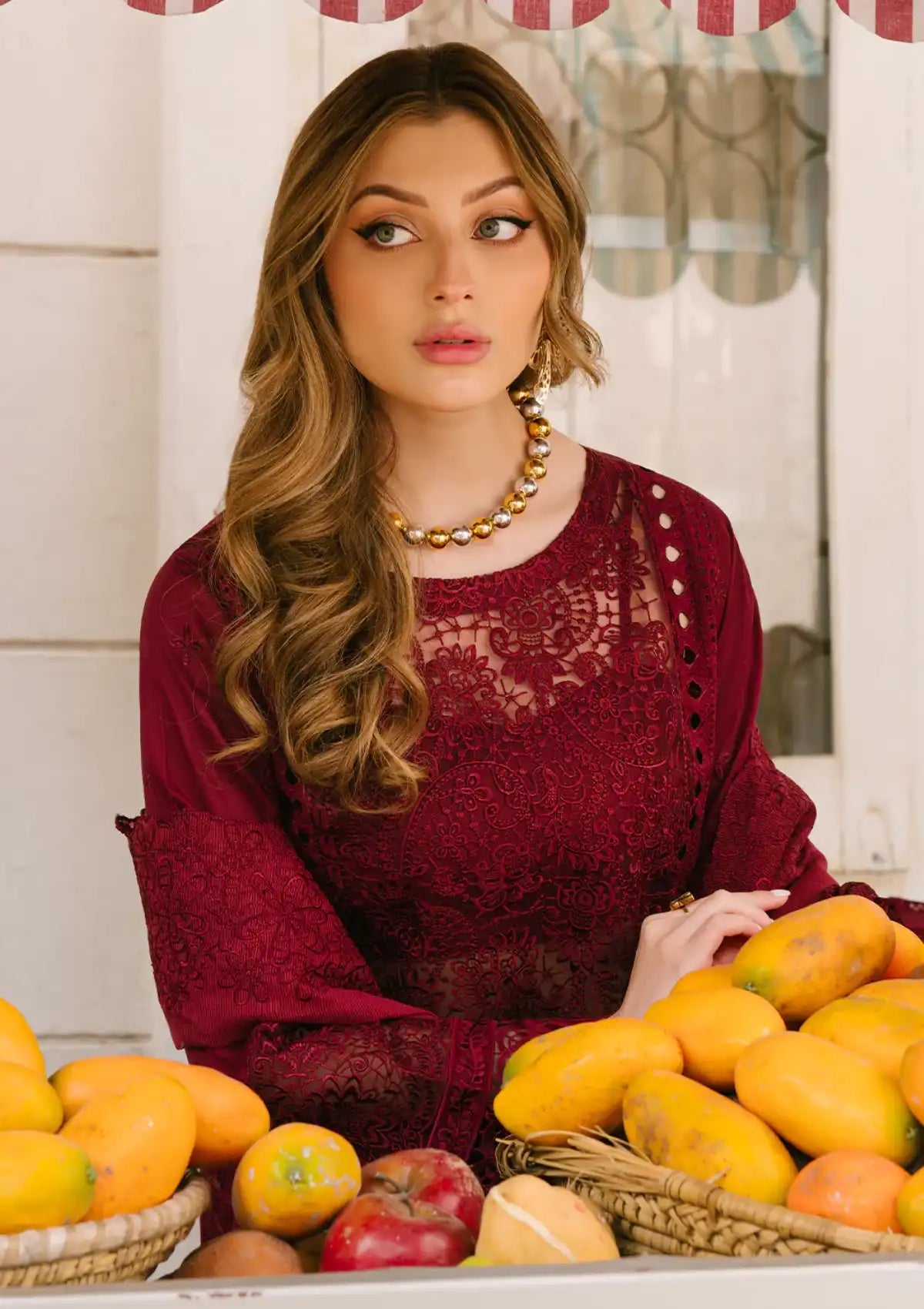 Mahnoor  Embroidered Lawn Dres - Kapra Collection