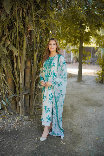 Aneelas lawn 3piece unstitched Dress - Kapra Collection